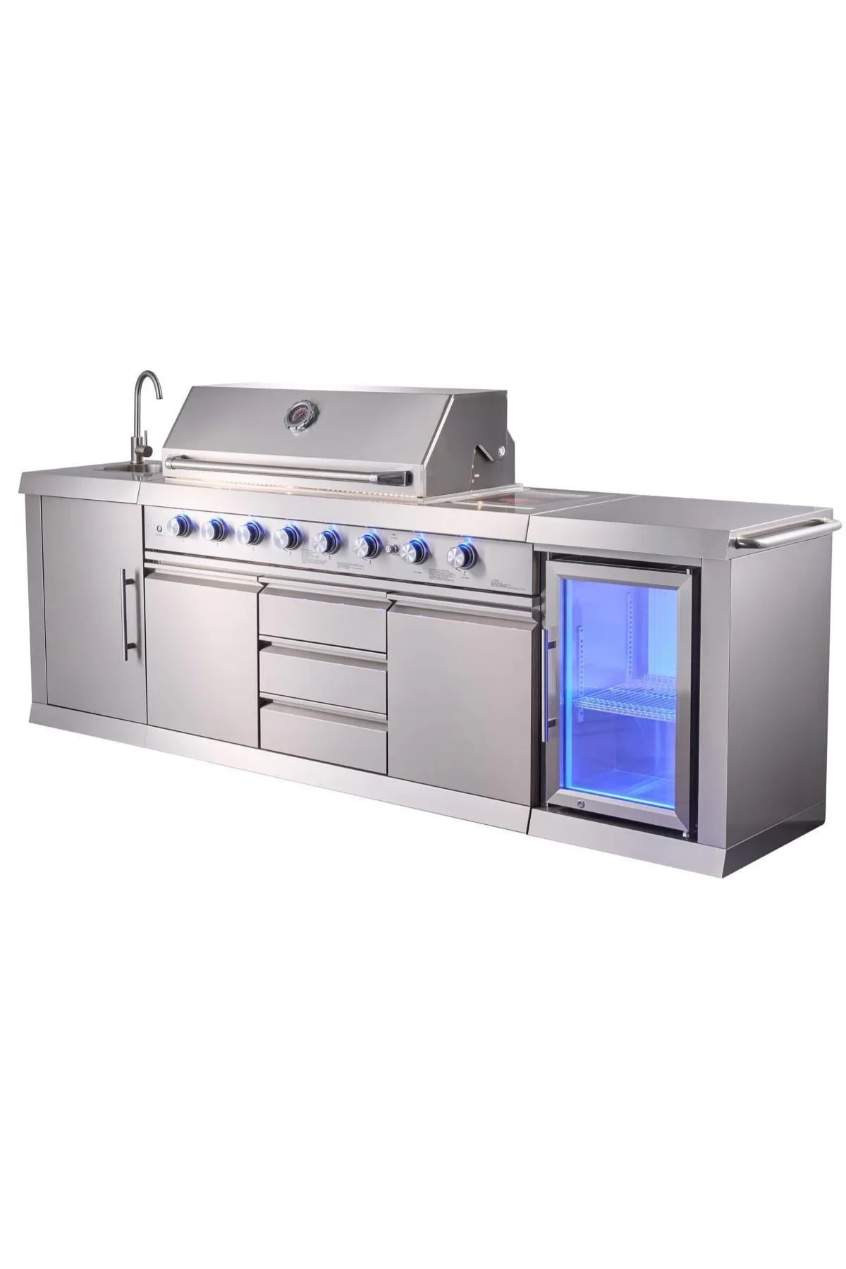 Berfmann 6+2 Barbekü ve Buzdolaplı Outdoor Mutfak