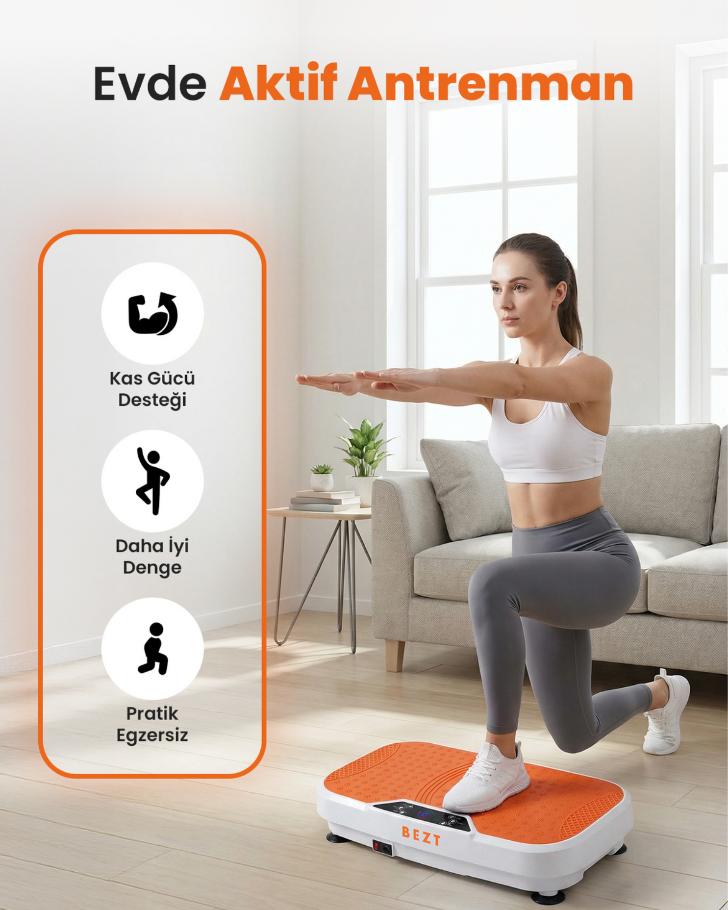 Bezt Vibe 2 Pro Max Vibration Plate Titreşimli Spor Masaj Aleti