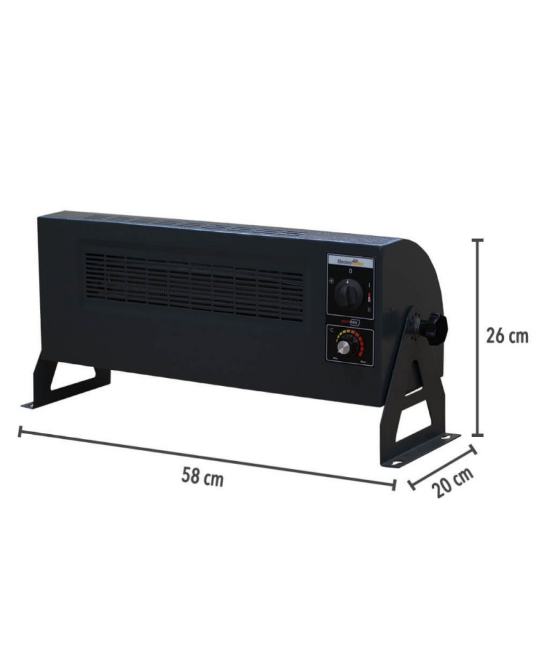 Heatbox HB3602000F 360 2000W Monofaze Elektrikli Fanlı Isıtıcı Füme