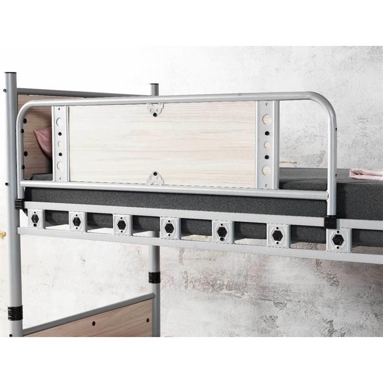 Argimo Elegan Genç Çocuk Odası Ahşap Başlıklı Metal Cappuccino Ranza ve Karyola