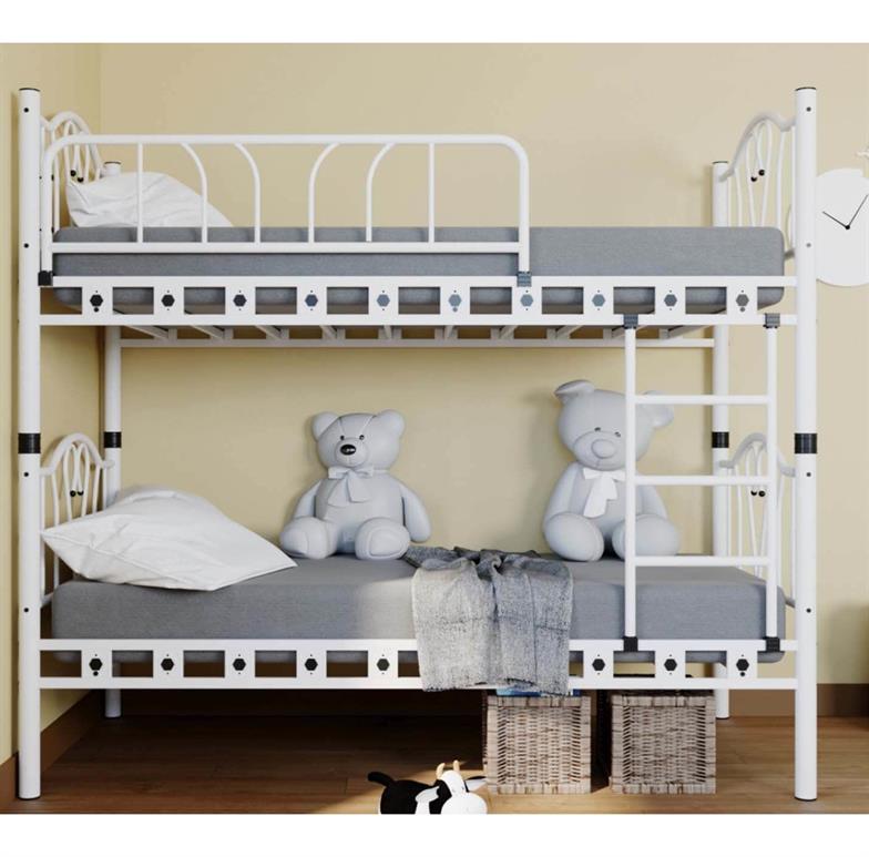 Argimo Orkide Genç Çocuk Odası Metal Beyaz Ranza ve Karyola