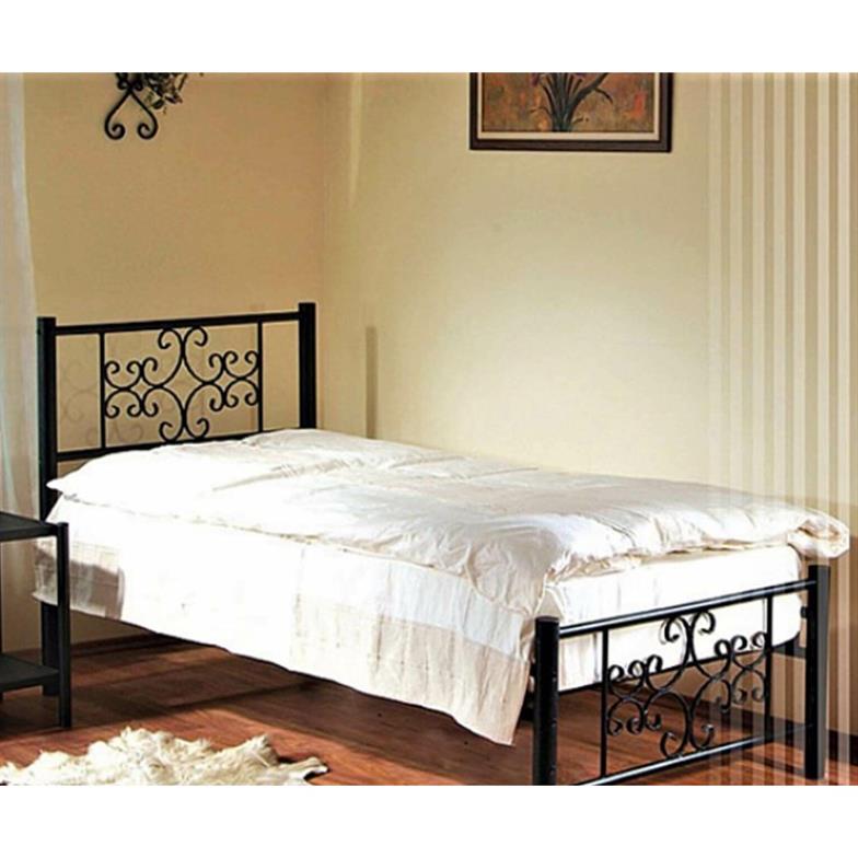 Argimo Stella Tek Kişilik Ferforje Siyah Metal Karyola