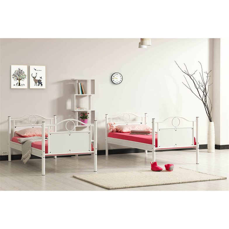 Argimo Zümrüt Genç Çocuk Odası Beyaz Metal Ranza ve Karyola