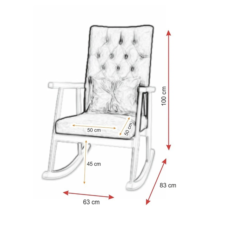 Asedia Ceviz Teddy Krem Döşemeli Sallanan Sandalye Dinlenme Emzirme Tv Okuma Koltuğu Berjer