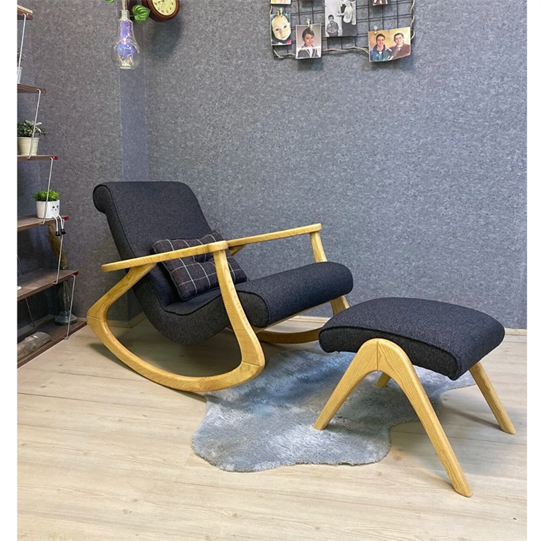 Asedia Ekol Naturel Antrasit Gri Dişbudak Sallanan Sandalye Dinlenme Emzirme Baba Tv Okuma Uzanma Koltuğu ESS