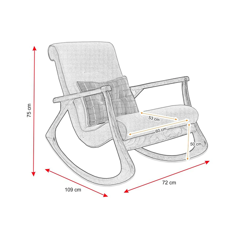 Asedia Ekol Naturel Sarı Ahşap Sallanan Sandalye Dinlenme Emzirme Baba Tv Okuma Uzanma Koltuğu Berjer ESS