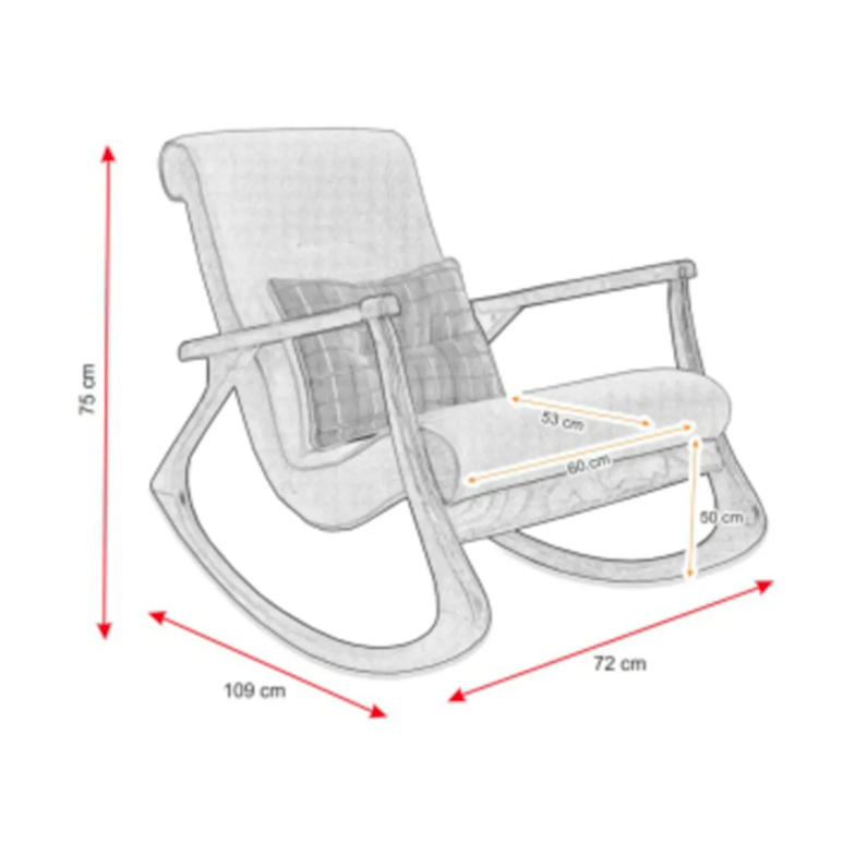Asedia Ekol Naturel Yeşil Ahşap Sallanan Sandalye Dinlenme Emzirme Baba Tv Okuma Uzanma Koltuğu Berjer ESS