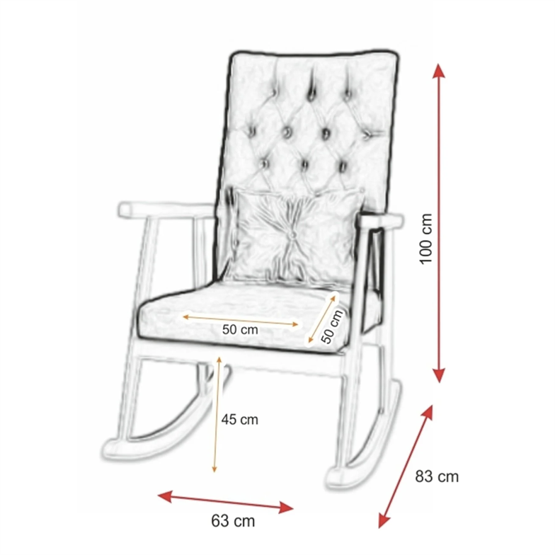 Asedia Trend Ceviz Gri Kapitoneli Sallanan Sandalye Dinlenme Emzirme Baba Tv Okuma Koltuğu Berjer