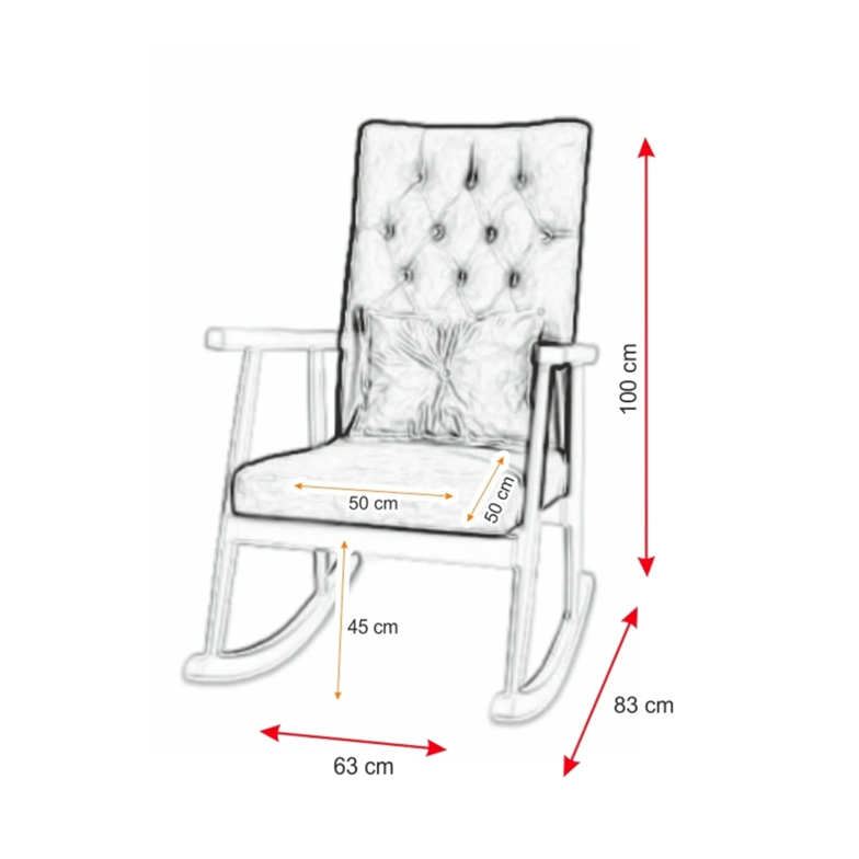Asedia Trend Gri Kapitoneli Sallanan Sandalye Dinlenme Emzirme Baba Tv Okuma Koltuğu Berjer TKKADİFE