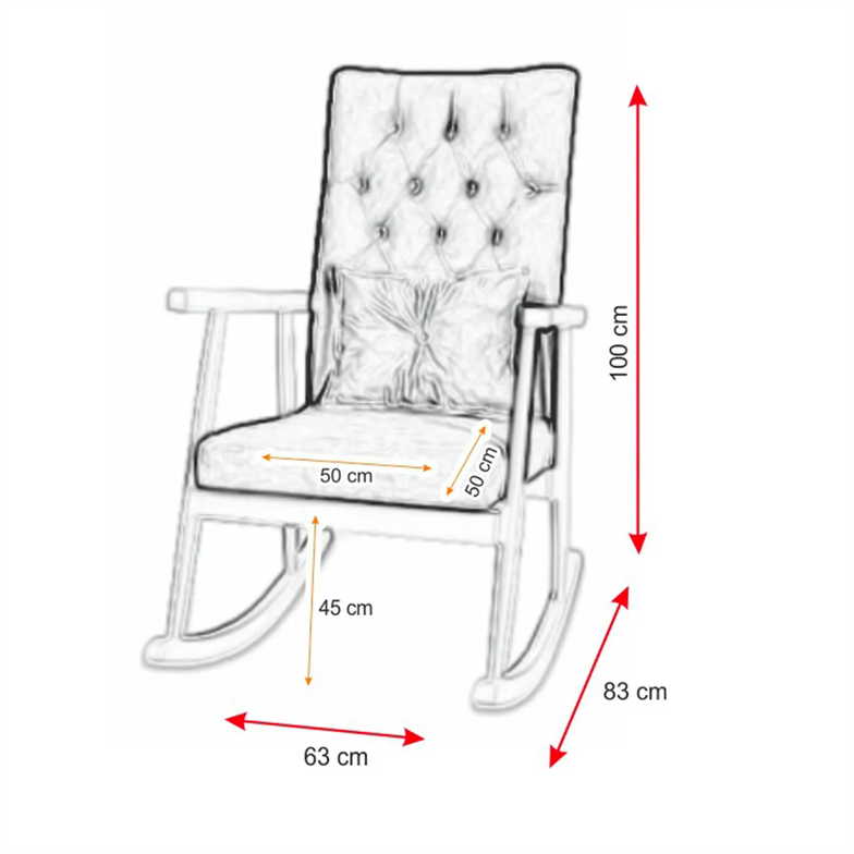 Asedia Trend Naturel Çiçekli Döşemeli Sallanan Sandalye Dinlenme Emzirme Baba Tv Okuma Koltuğu Berjer