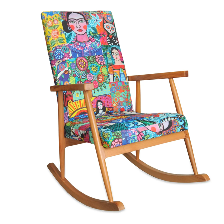 Asedia Trend Naturel Diego Modern Ahşap Sallanan Sandalye Dinlenme Emzirme Baba Tv Okuma Koltuğu Berjer 