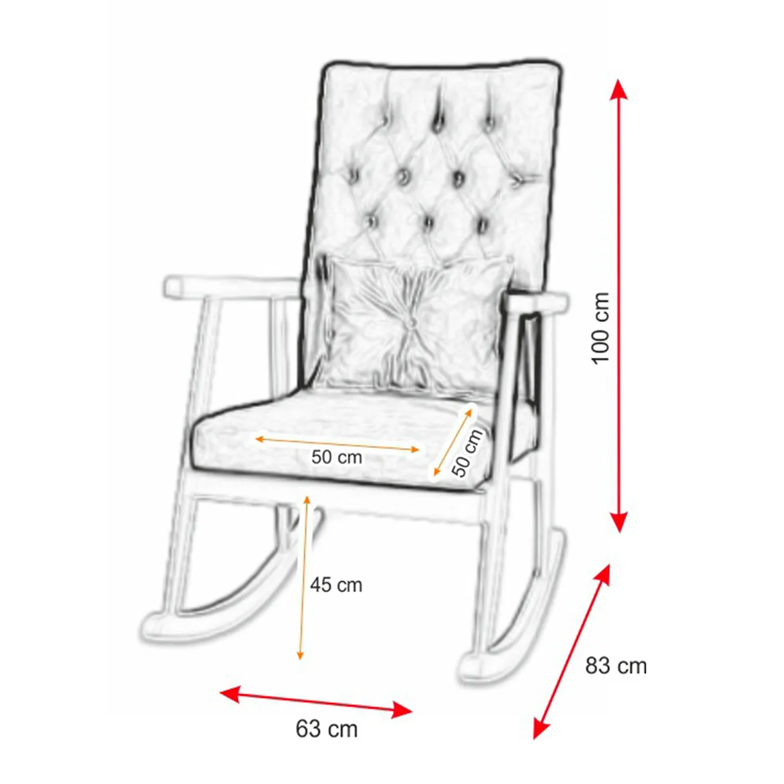 Asedia Trend Naturel Otantik Döşemeli Sallanan Sandalye Dinlenme Emzirme Baba Tv Okuma Koltuğu Berjer