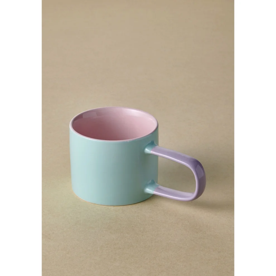 The Mia Rainbow Porselen Kupa Yeşil 270 ml