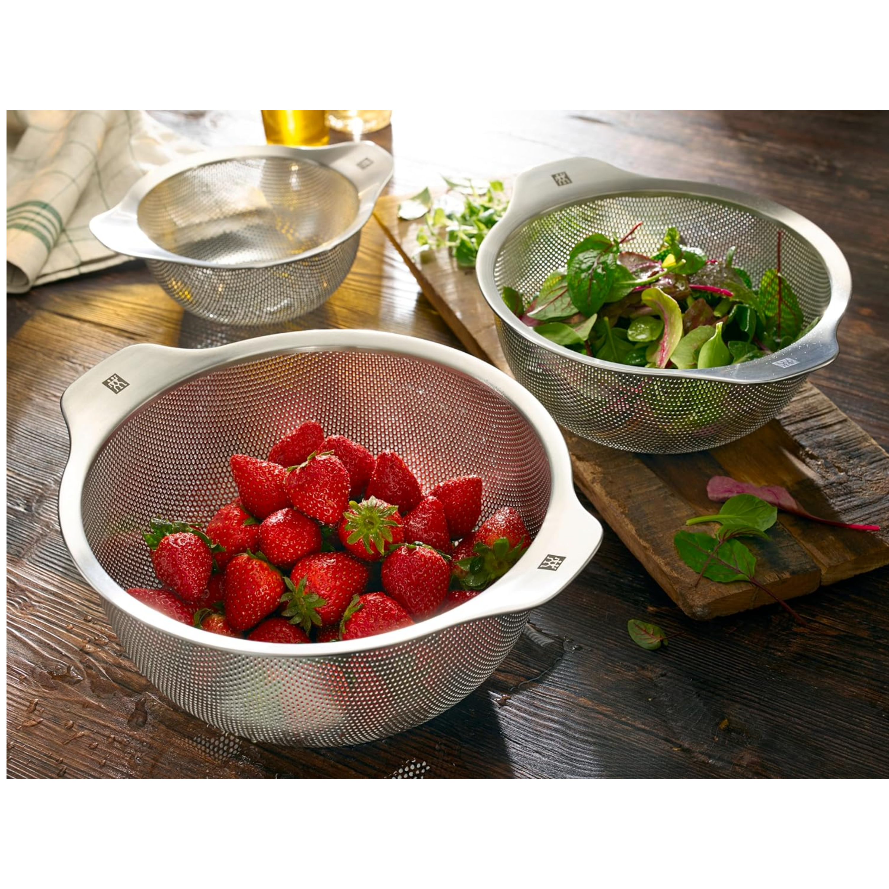Zwilling 16cm, 20cm, 24cm Paslanmaz Çelik Süzgeç Set