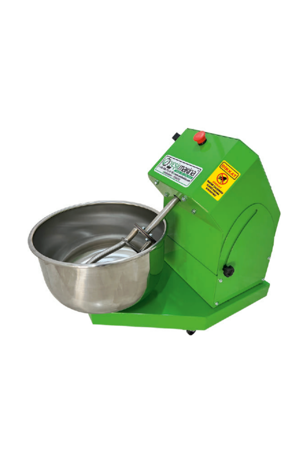 Yeşil YHK25 220v 25Kg Un 35kg Hamur Kapasiteli Hamur Yoğurma Makinası