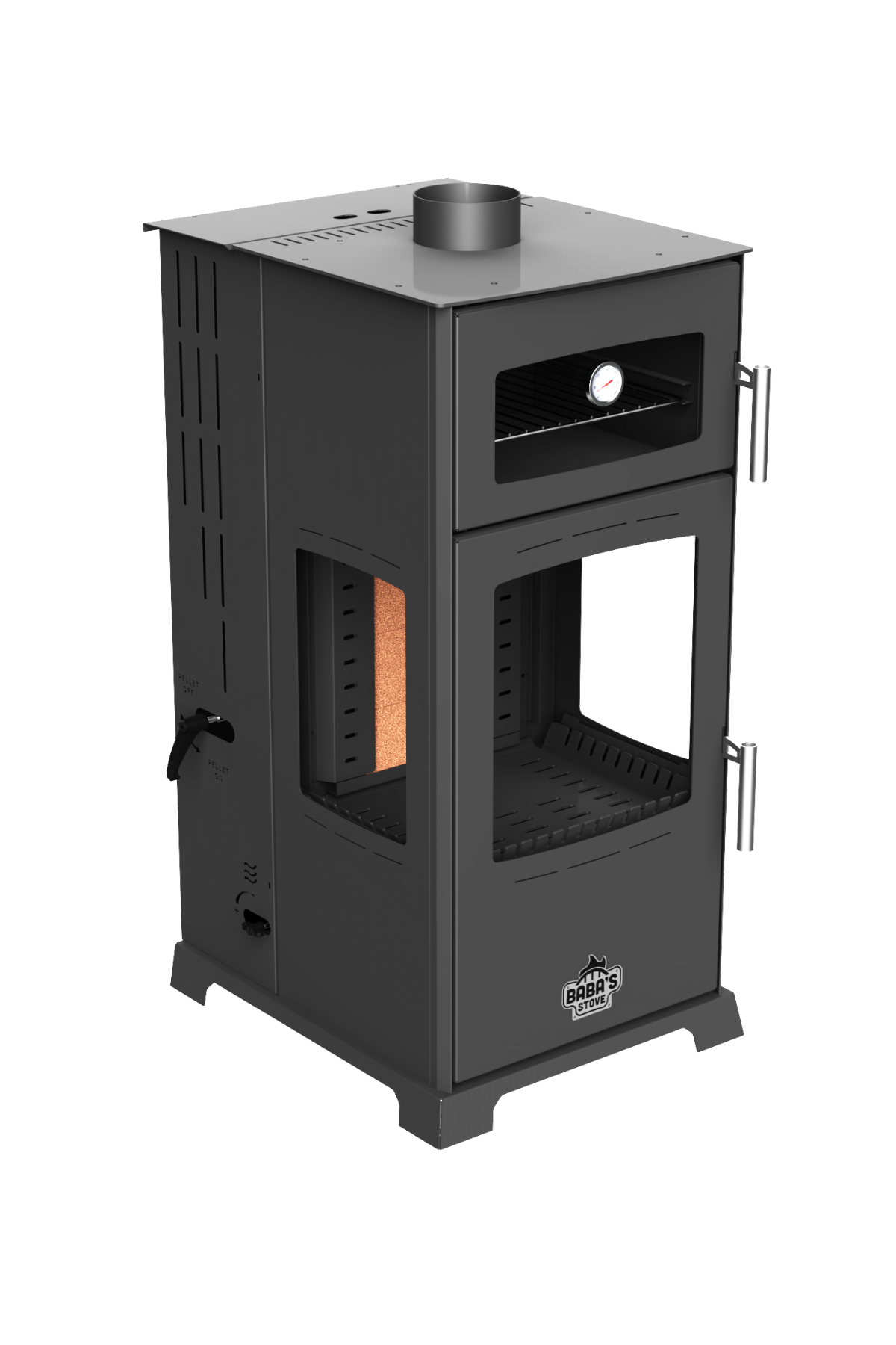 Baba's Stove Gold Plus 12KW Kuzine Plus Pelet ve Odun Sobası