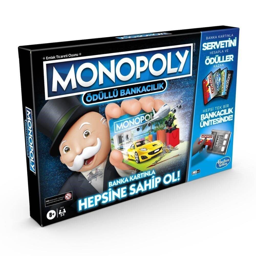 Hasbro Gaming Monopoly Ödüllü Bankacılık Kutu Oyunu 8+ yaş 2-4 oyuncu