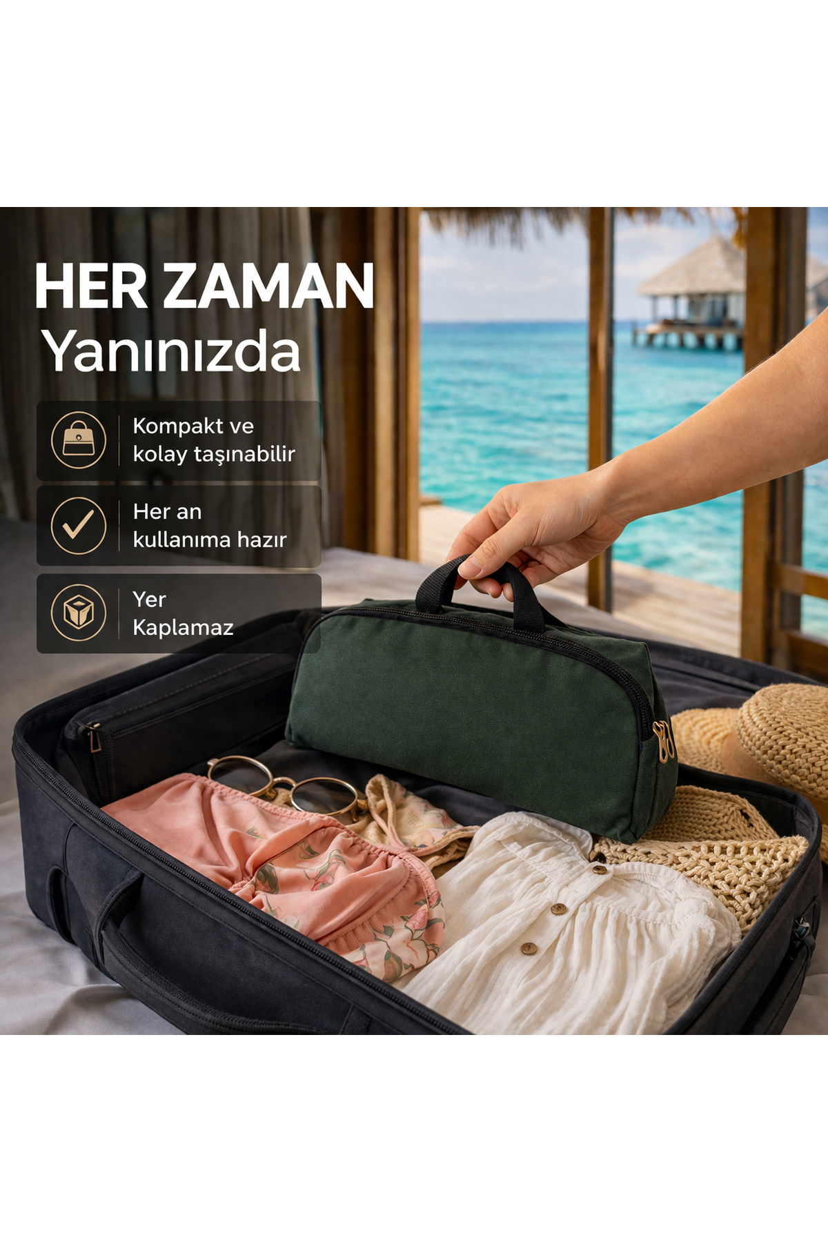 HAEGS Küçük, Hafif, Katlanabilir Günlük Sırt Çantası, Ultra Hafif Seyahat, Yürüyüş, Kamp, Günlük Kullanım Çantası, Erkek ve Kadın İçin, 20 Lt, Yeşil
