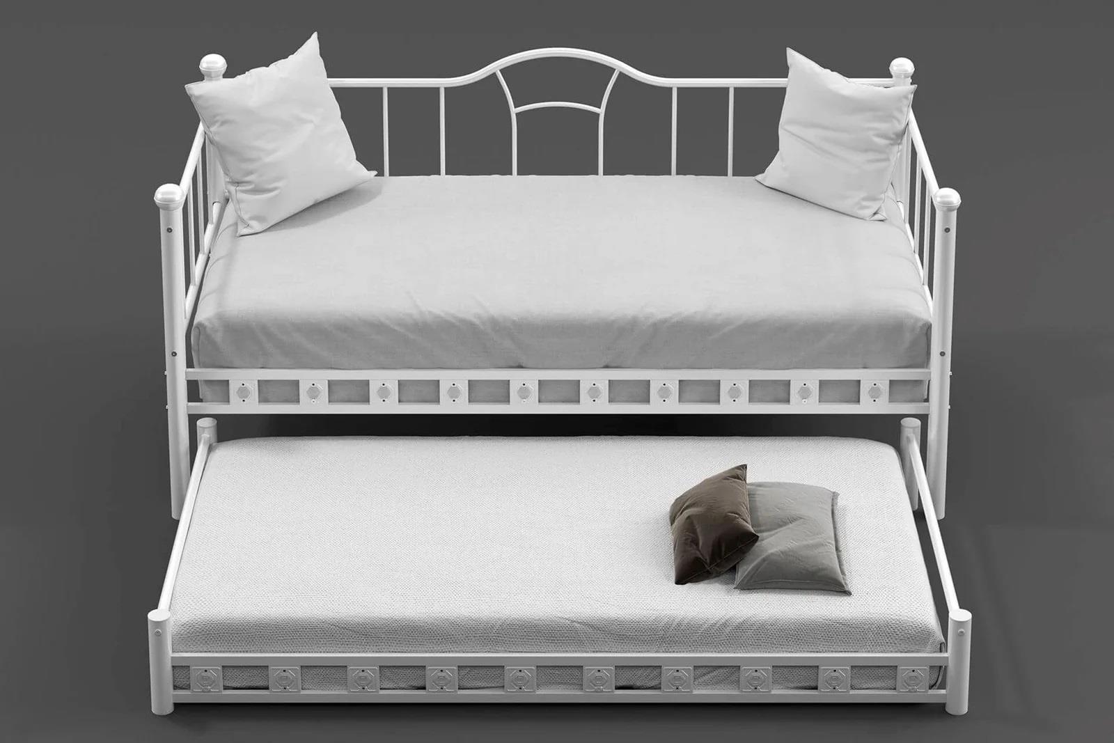 Argimo Kamelya Yavrulu Daybed Sedir Karyola Beyaz 90X190