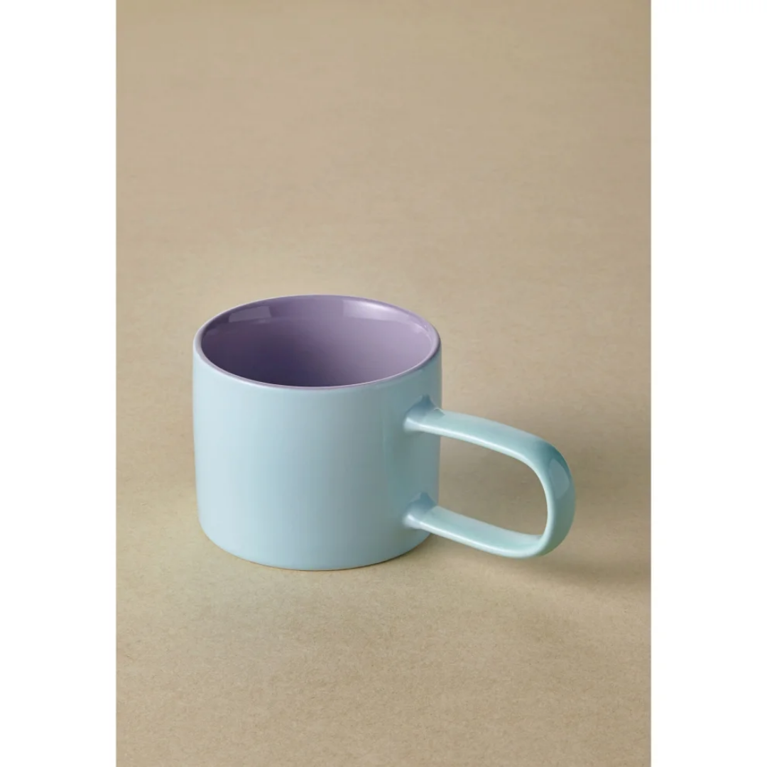 The Mia Rainbow Porselen Kupa Mavi 270 ml