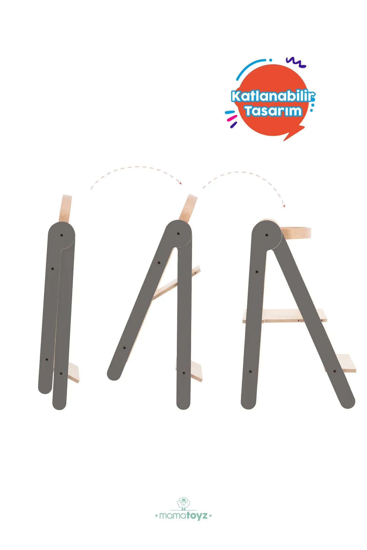 Mamatoyz Fold Öğrenme Kulesi – Gri