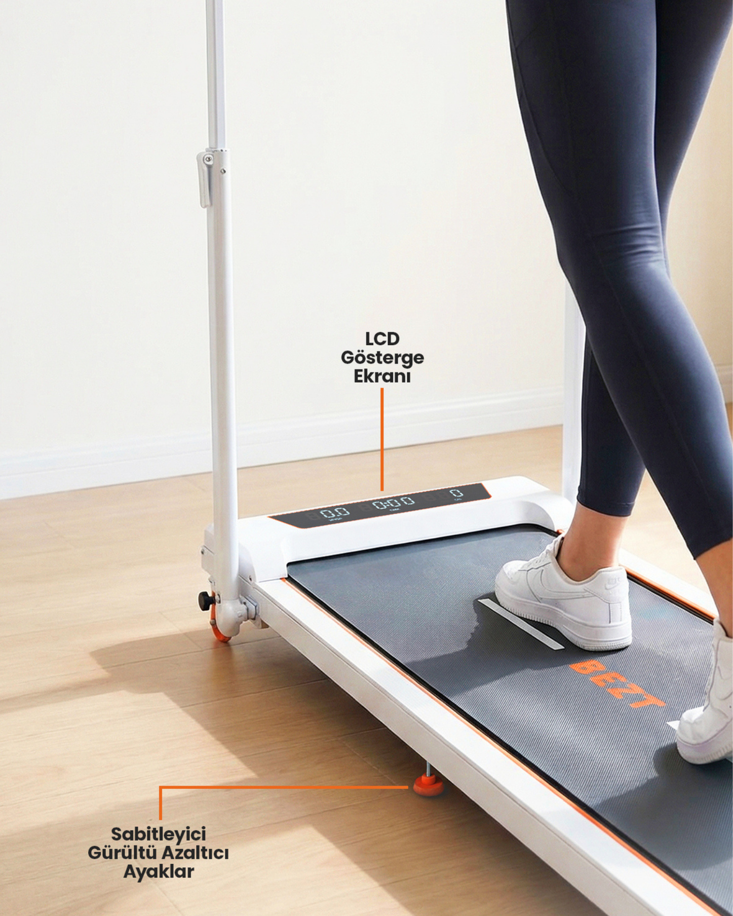 Bezt Run Smart Katlanabilir Koşu Bandı Beyaz