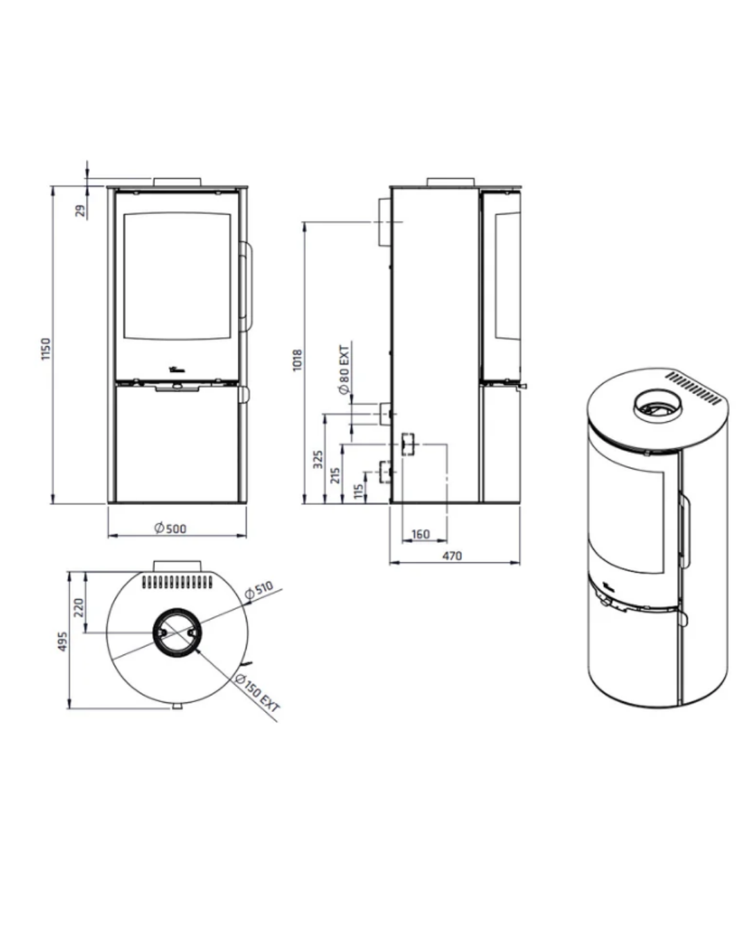 Lacunza Maya 5-7 kW Odun Sobası