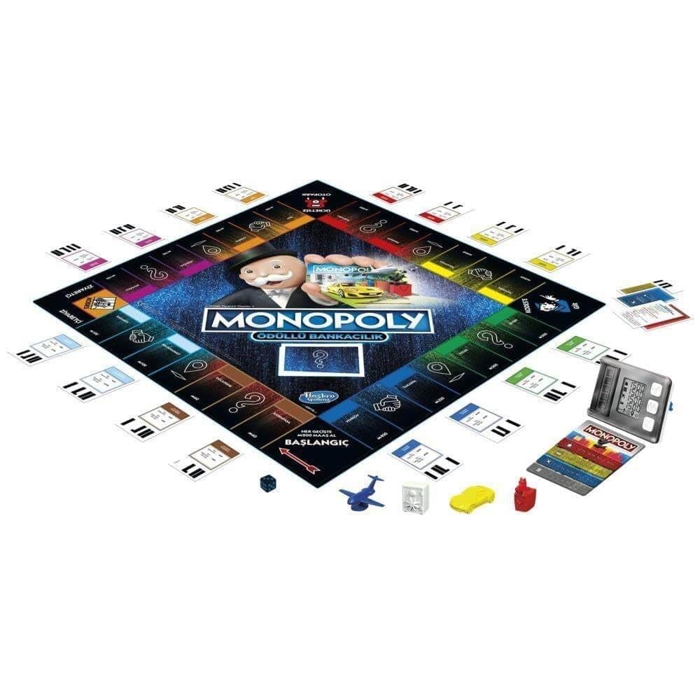 Hasbro Gaming Monopoly Ödüllü Bankacılık Kutu Oyunu 8+ yaş 2-4 oyuncu