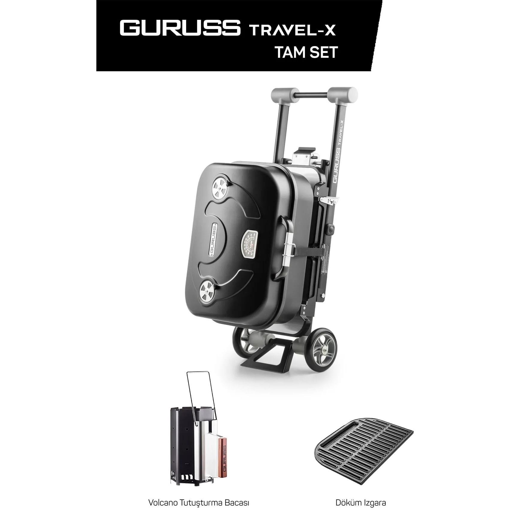 Guruss Travel-X Stantlı Taşınabilir Barbekü Mangal Tam Set