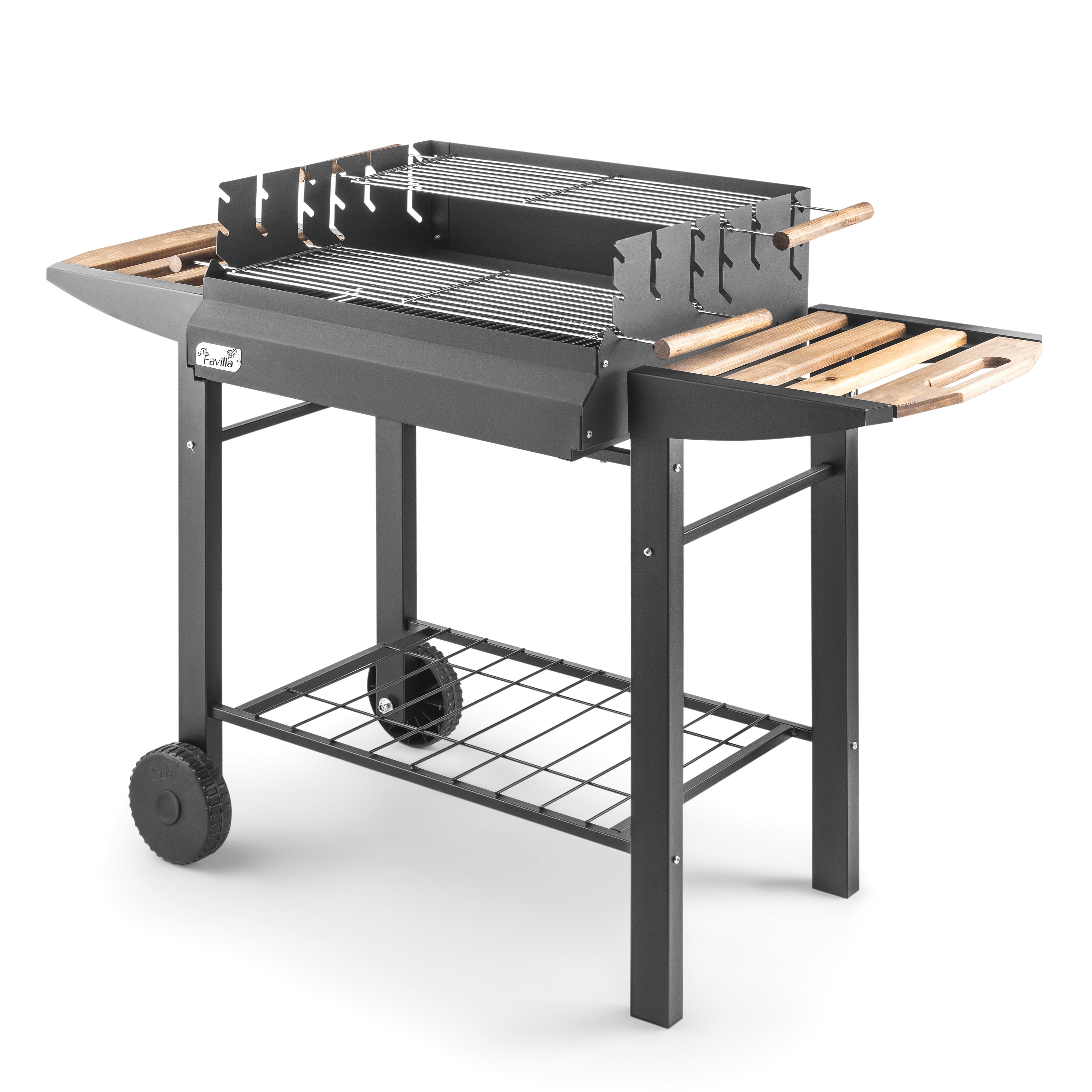The Favilla Grillchi Standlı Yükseklik Ayarlı Çift Izgara Barbekü Mangal