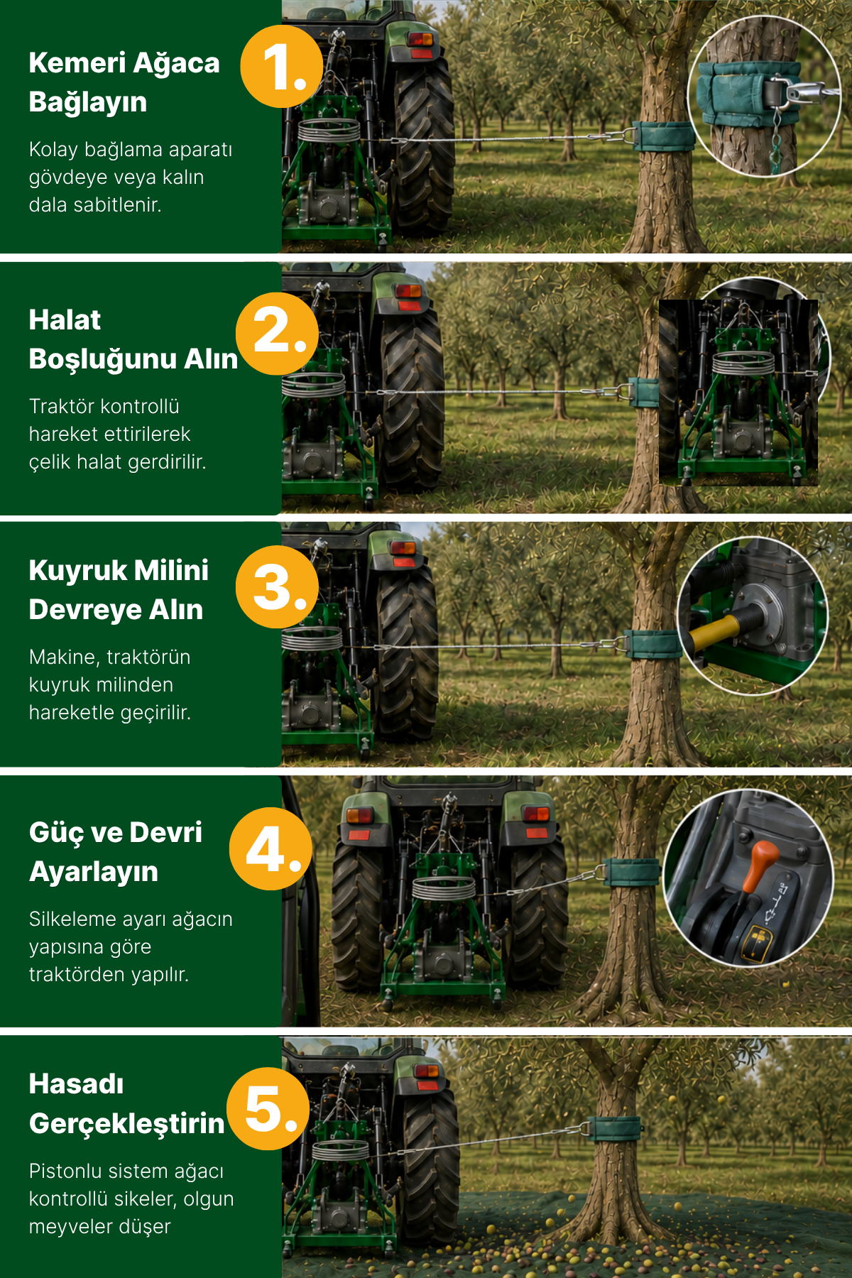 Resmak TSMP Pistonlu Ağaç Silkeleme Makinesi