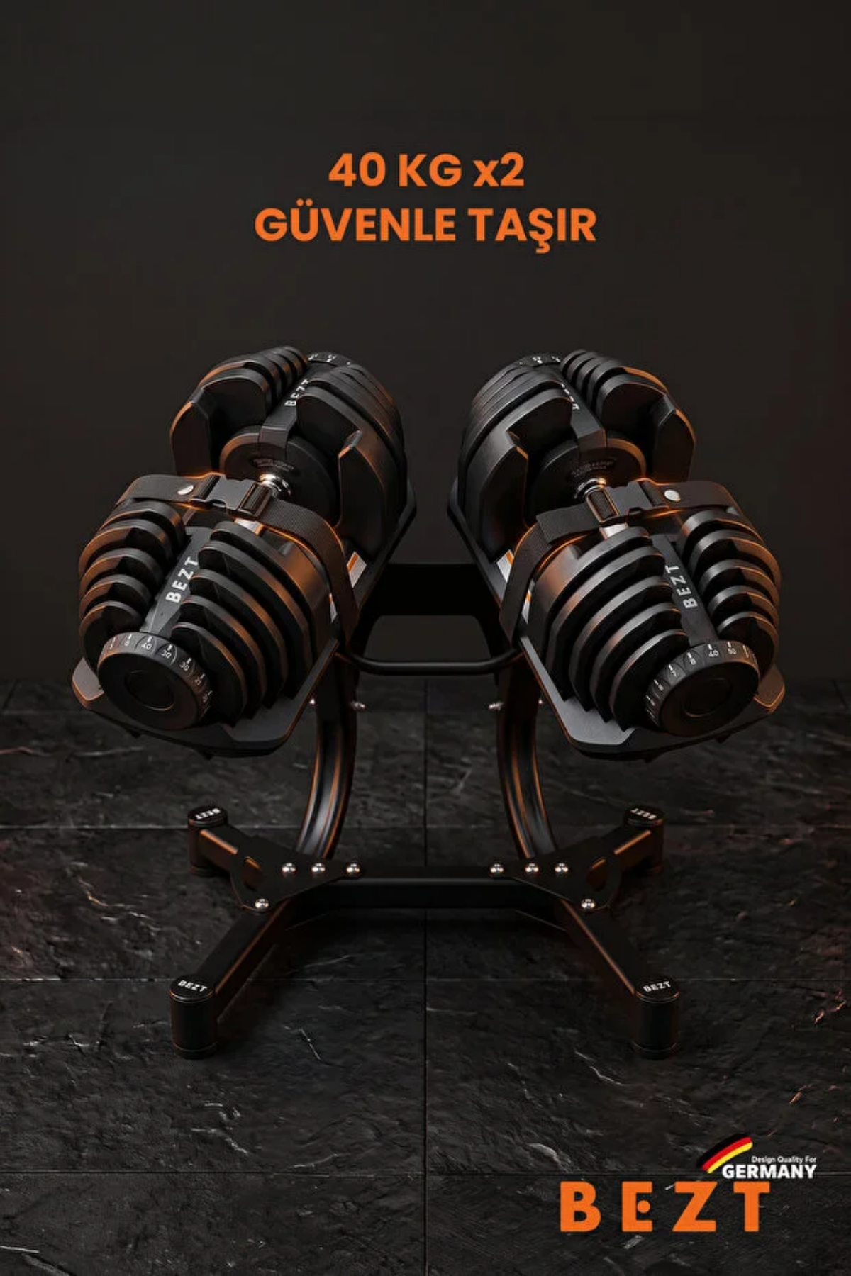 Bezt Pro Sports Ağırlık Standı 40 kg Ayarlanabilir Dambıl Seti Organizer Rafı Ev Tipi Fitness Depolama Standı
