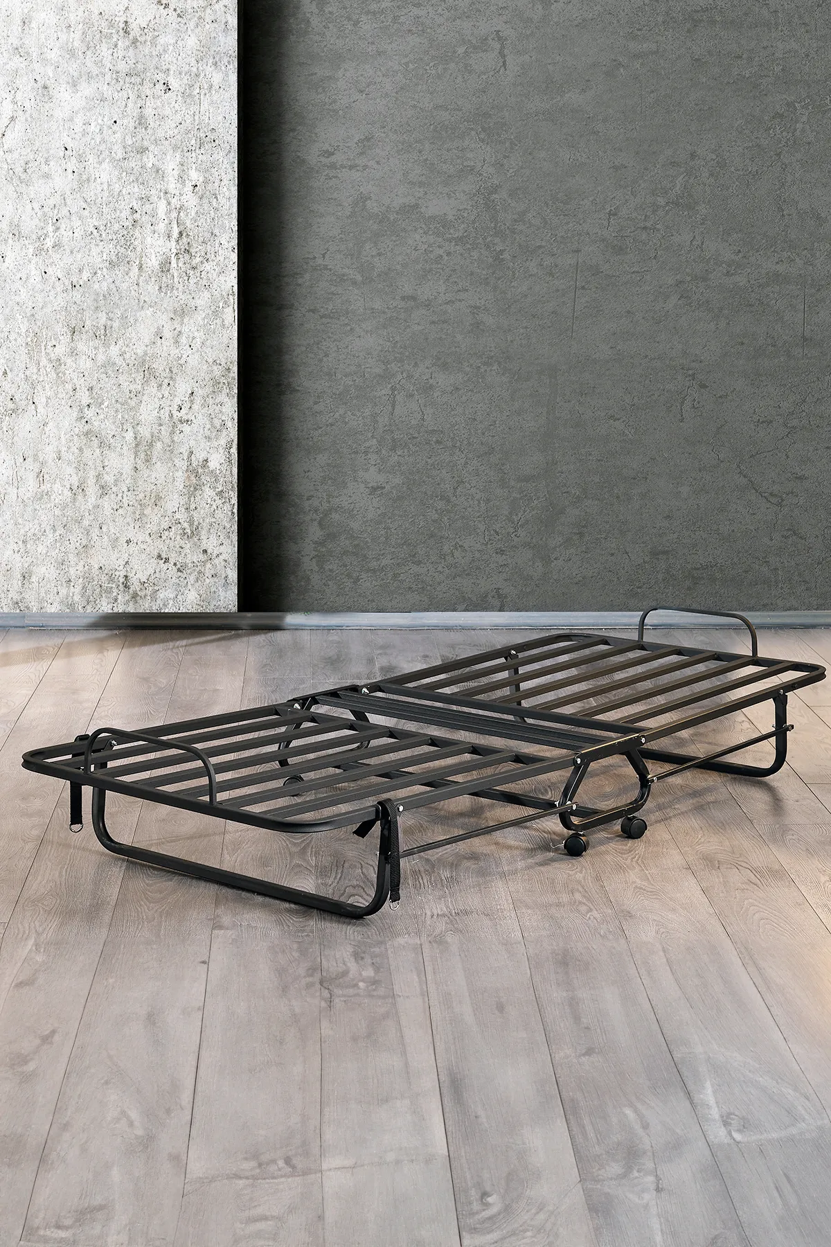 Niron Yatak Iron Katlanır Yatak ve Karyola | 80X190 cm Katlanabilir Somya ve Yatak Tek Kişilik Katlanır Yatak