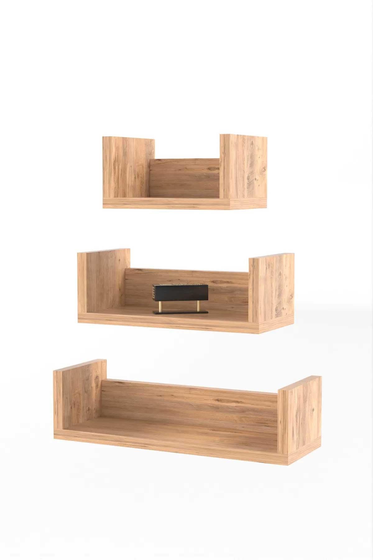 Reyo Modern Dekoratif U Raf Ceviz