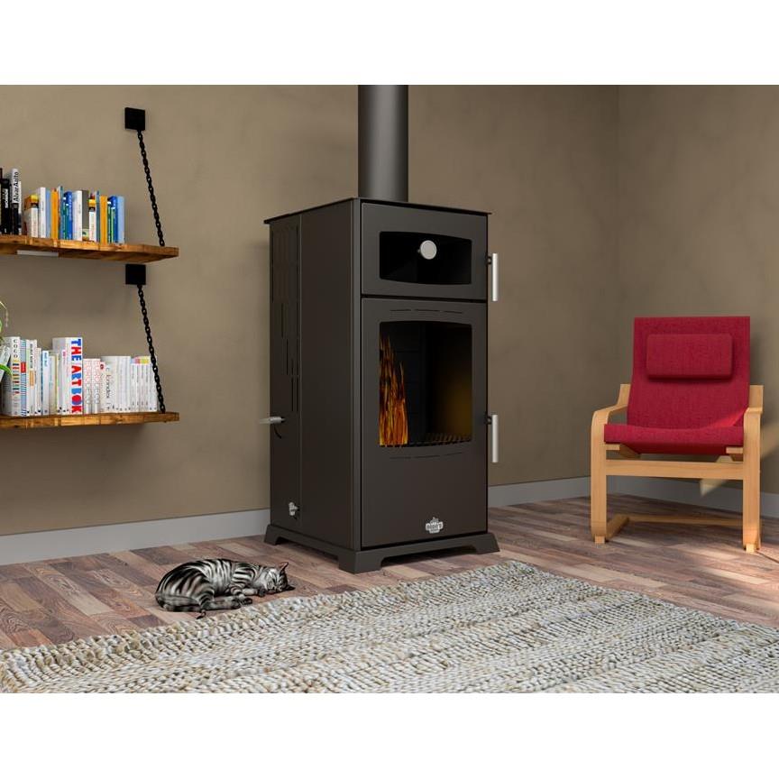 Baba's Silver 12 KW Yarı Otomatik Fırınlı Odun ve Pelet Sobası