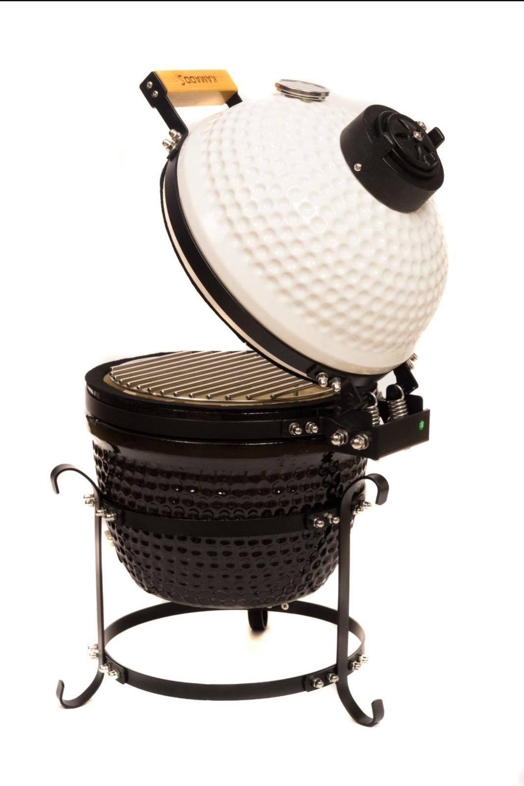 Kamados 13inç 32cm Siyah-Beyaz Seramik Barbekü Mangal Fırın