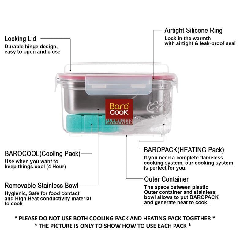 Barocook Ateşsiz Pişirme ve Isıtma Kabı