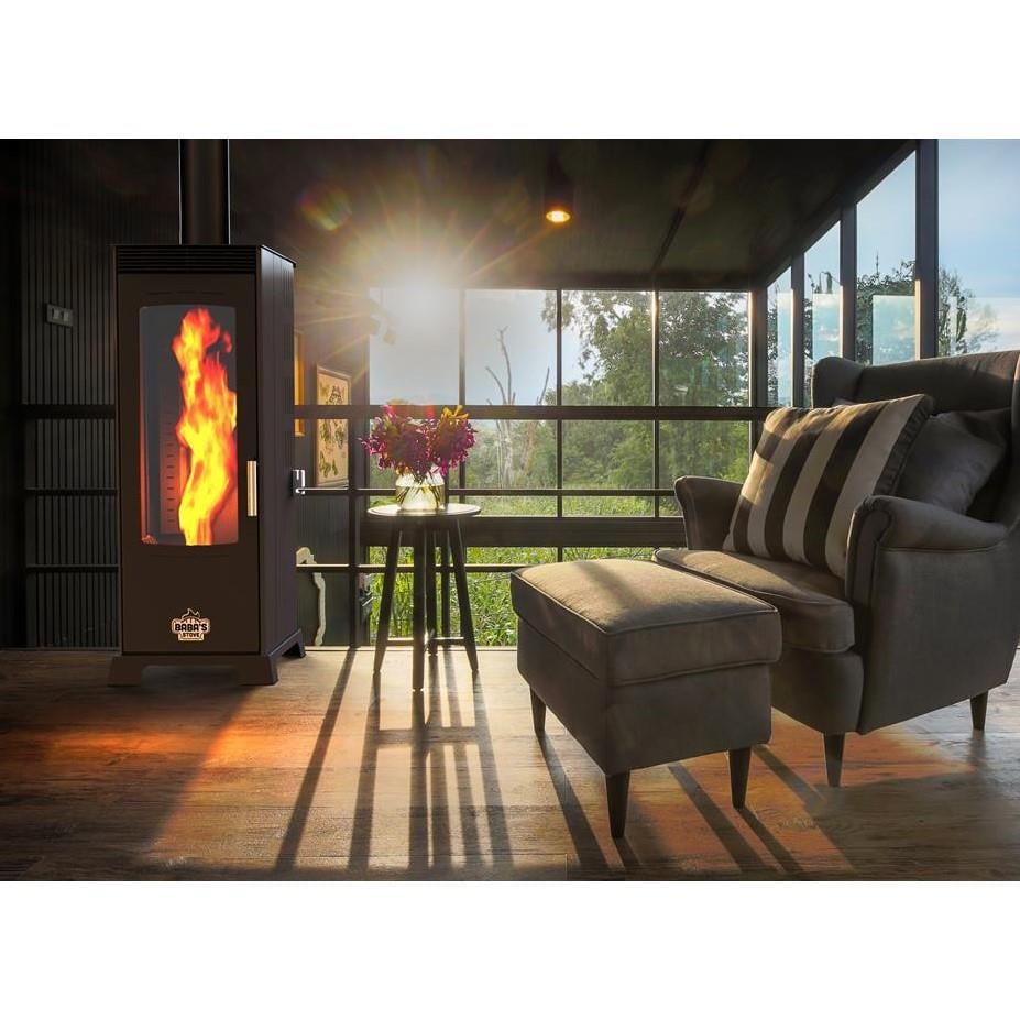 Baba's Flame 12 KW Manuel Yüklemeli Odun ve Pelet Sobası