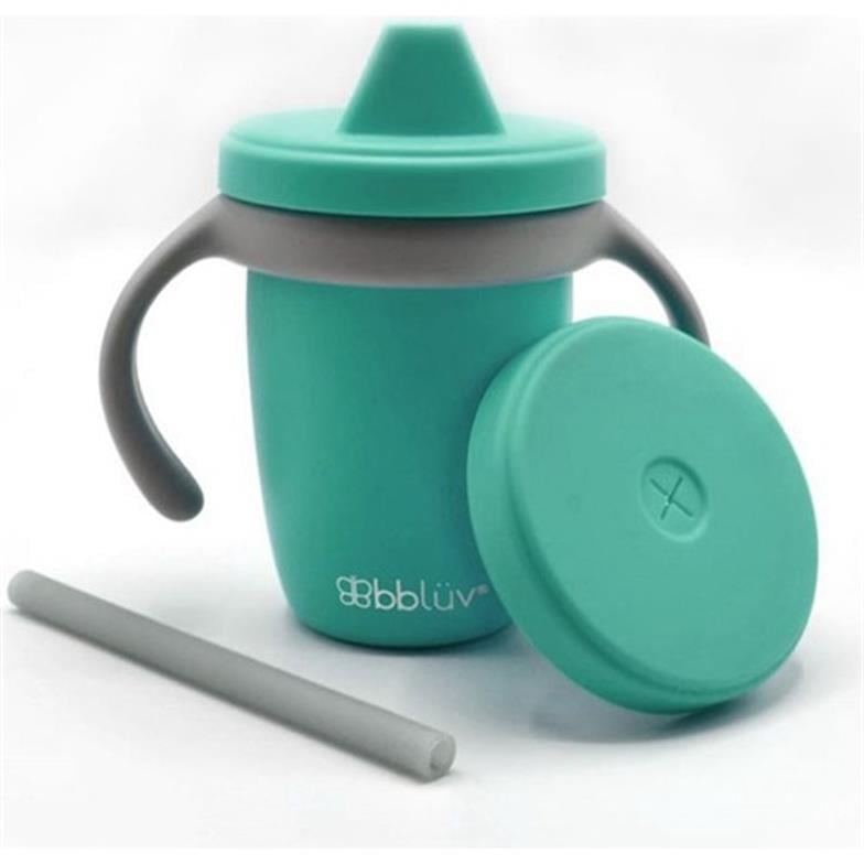 bblüv Küp Dönüştürülebilir Silikon Damlatmaz Bardak Mavi