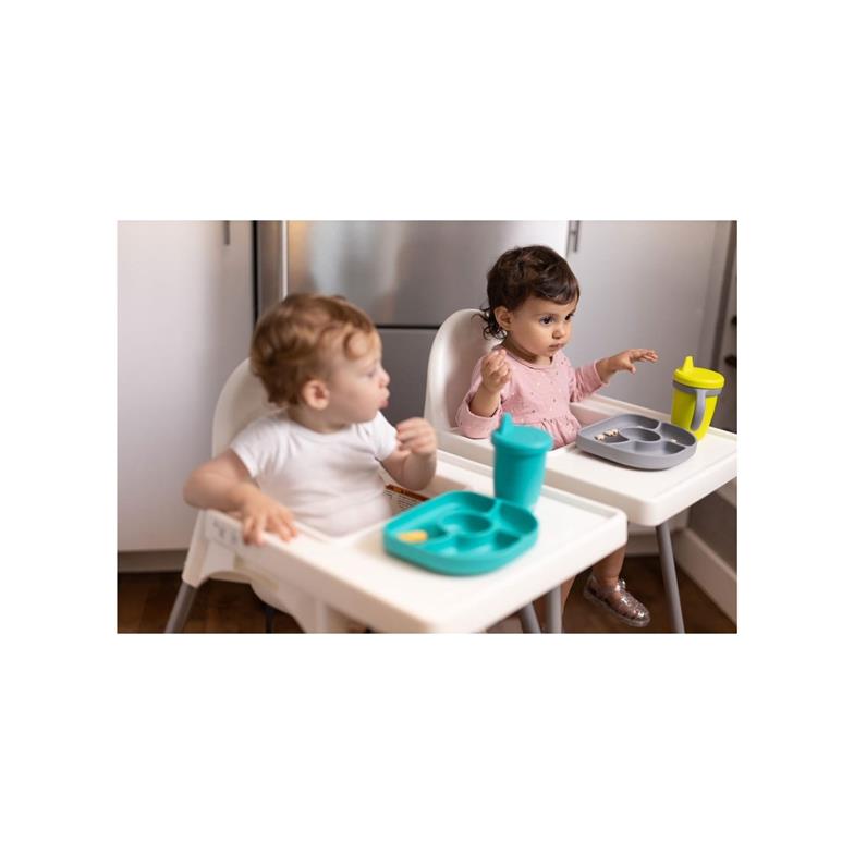 bblüv Küp Dönüştürülebilir Silikon Damlatmaz Bardak Mavi