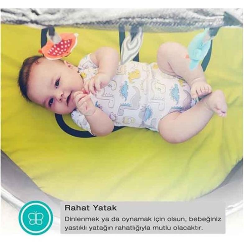 bblüv Nidö 2'si 1 Arada Seyahat ve Oyun Çadırı Gri