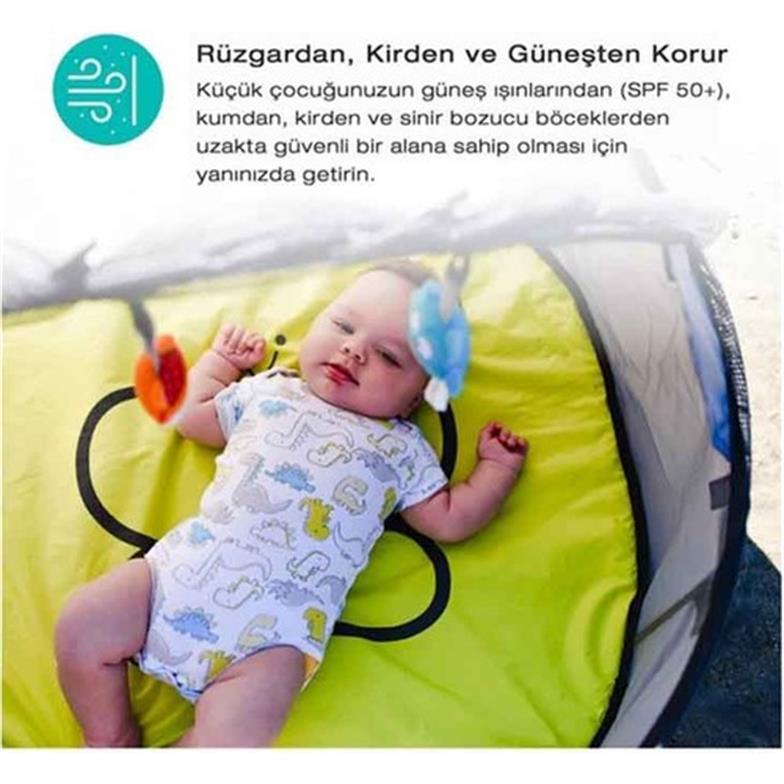 bblüv Nidö 2'si 1 Arada Seyahat ve Oyun Çadırı Gri