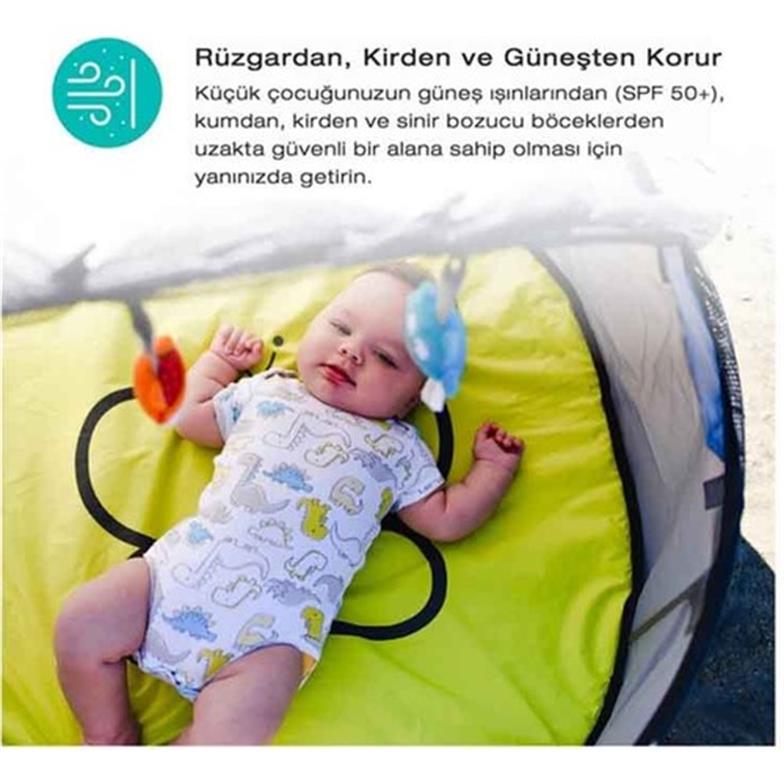 bblüv Nidö Mini 2'si 1 Arada Seyahat ve Oyun Çadırı Gri