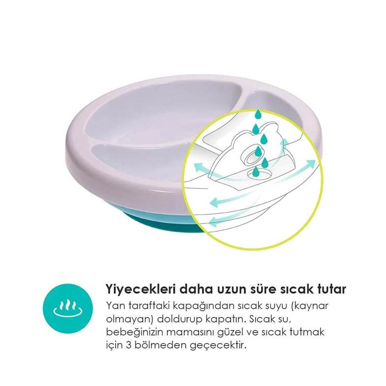 bblüv Platö Sıcak Su Hazneli Mama Tabağı Yeşil