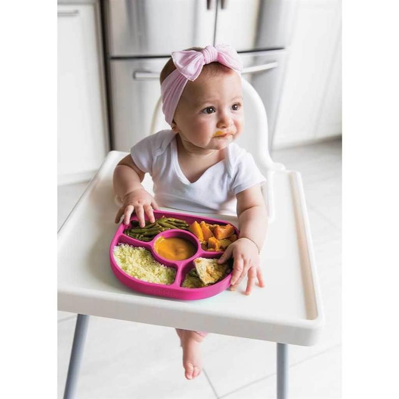 bblüv Yümi Silikon Tabak ve Kaşık Seti Mavi