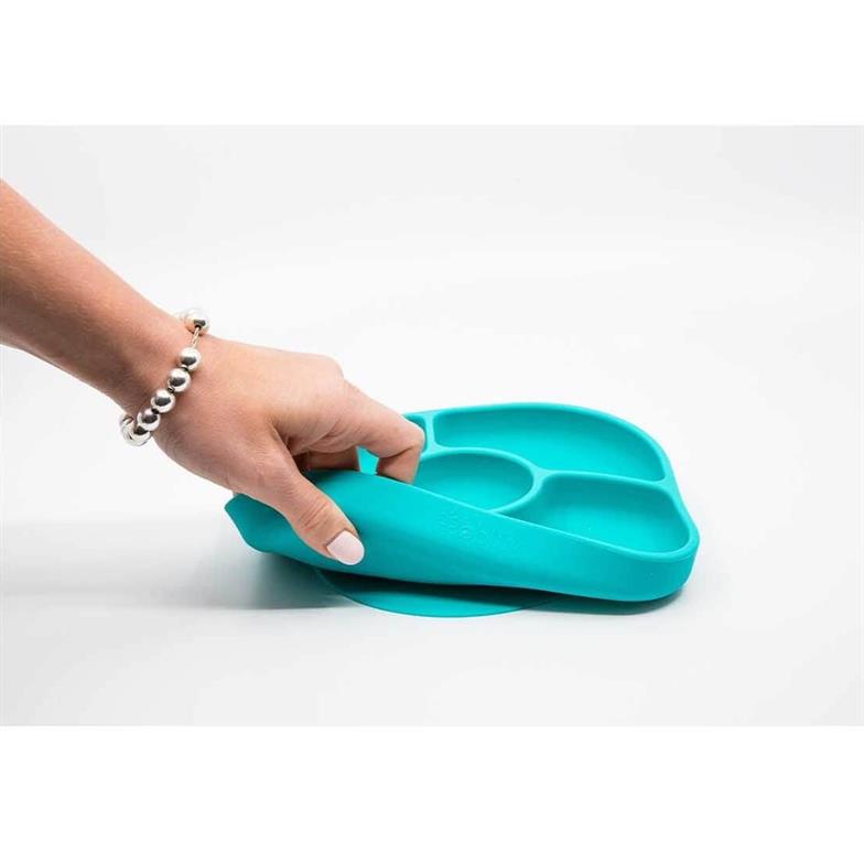 bblüv Yümi Silikon Tabak ve Kaşık Seti Mavi