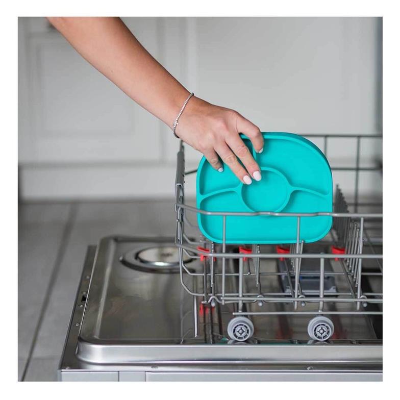 bblüv Yümi Silikon Tabak ve Kaşık Seti Mavi