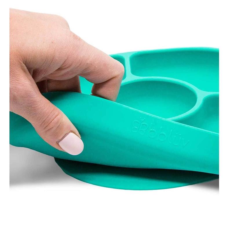 bblüv Yümi Silikon Tabak ve Kaşık Seti Mavi