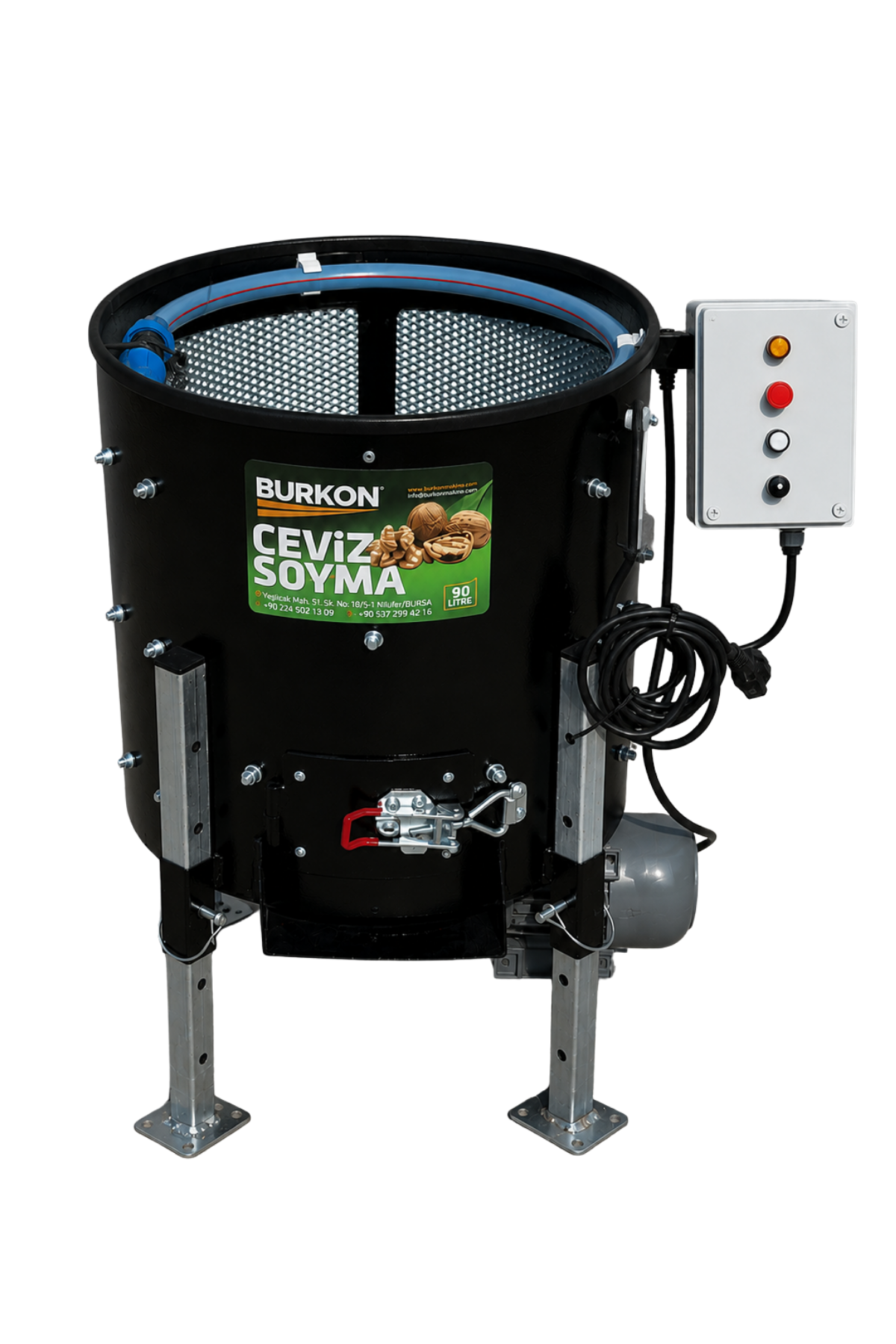 Burkon 90 Lt 35 Kg Devirli Ceviz Soyma Makinesi