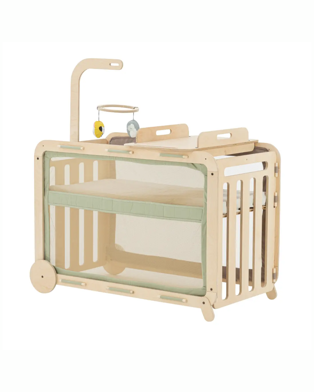 Mamatoyz MyCrib Güvenli ve Ayarlanabilir Ahşap Bebek Beşiği